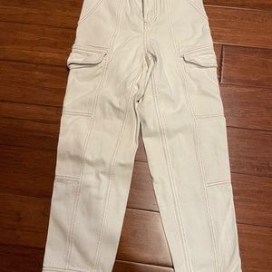 PacSun Elastic Waist Cargo Pants Cream Size S